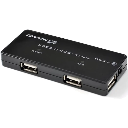 Аксессуар для ноутбуков USB хаб Grand-X Slim Travel 4 порта (GH-404) фото 4