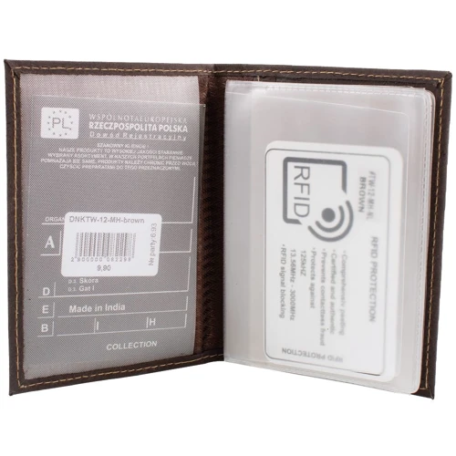 Мужская обложка для документов DNK Leather коричневая (DNKTW-12-MH-brown): Тип Обложки для документов