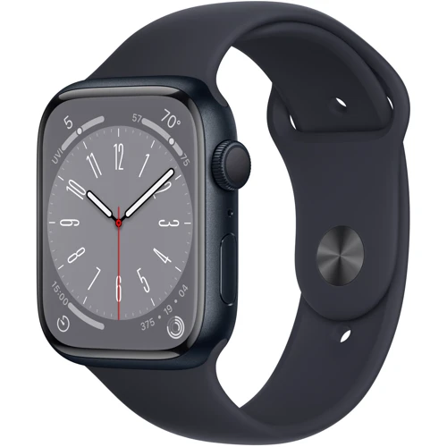 

Apple Watch Series 8 45mm Gps Midnight Aluminum Case with Midnight Sport Band (MNP13)