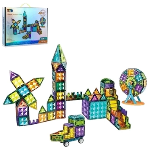 Магнитный конструктор 168 деталей (9960 B): Количество деталей, шт. 168