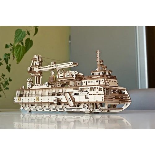 Механічний 3D пазл UGEARS Дослідницьке судно (70135) фото 17