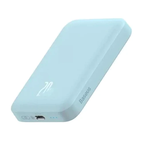 Внешний аккумулятор Baseus Power Bank 10000mAh Mini Magnetic Wireless 20W Blue (PPCX110103): Встроенный кабель нет
