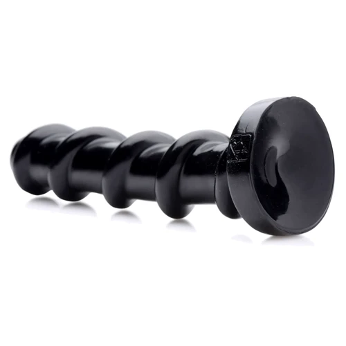 Фаллоимитатор с винтовой конструкцией Master Cock Mighty Screw 9.5 inch Dildo (чёрный)