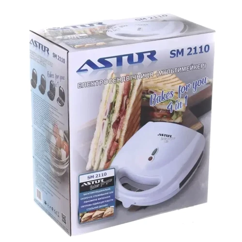 Мультимейкер Astor SM 2110 (4 в 1): Тип Сэндвичница