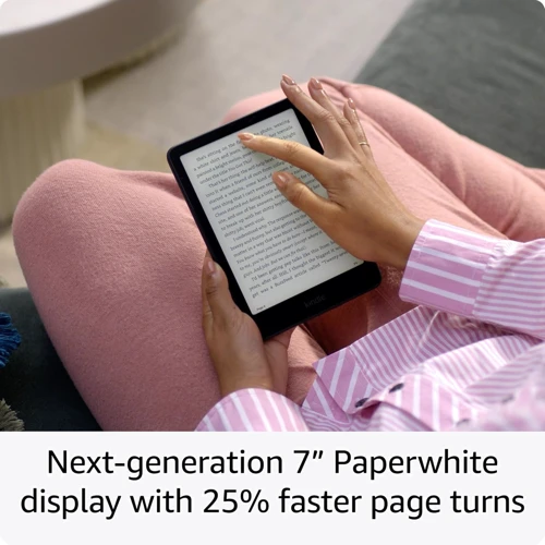 Электронная книга Amazon Kindle Paperwhite 12th Gen. 2024 Signature Edition 32Gb Metallic Raspberry: Экран 7" glare-free