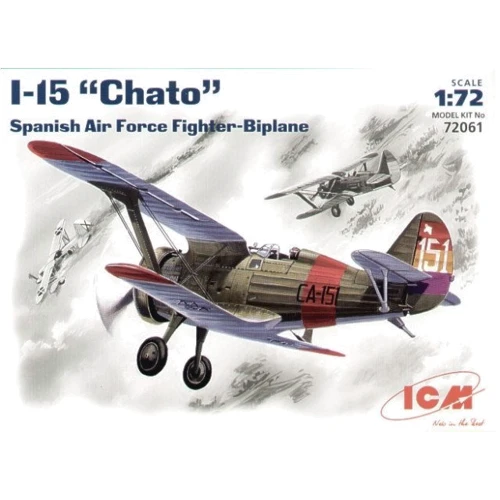 Модель ICM Испанский истребитель I-15 "Chato" (ICM72061)