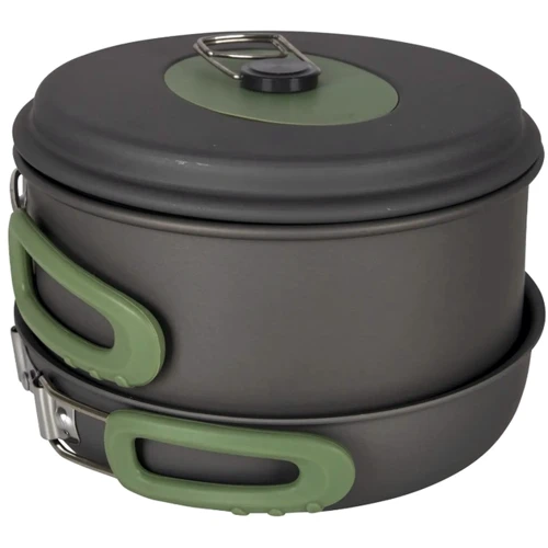 Набір посуду Bo-Camp Explorer 3 Pieces Hard Anodized Grey/Green (2200239) фото 3