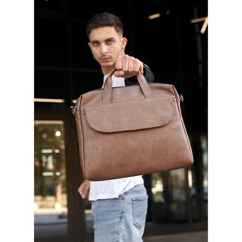 Конференц-сумка Sambag коричневая (51251061): Фактура Матовая, Гладкая