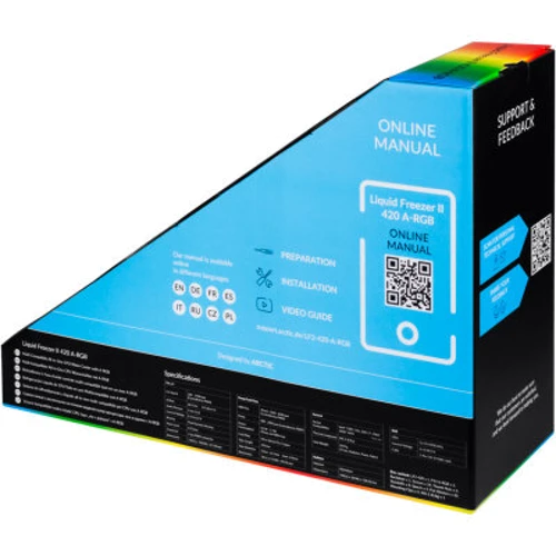 Кулер Arctic Liquid Freezer II 420 A-RGB (ACFRE00109A): Количество вентиляторов, шт 3