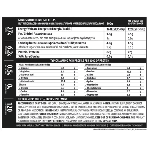 Протеин Genius Nutrition Isolate-X5 2000 g / 61 servings / Wild Strawberry: Вид Изоляты