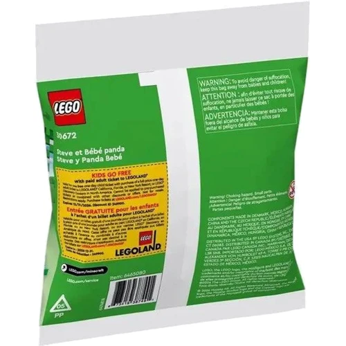 Конструктор LEGO Minecraft Стів та малюк-панда (30672): Рекомендований вік 6+