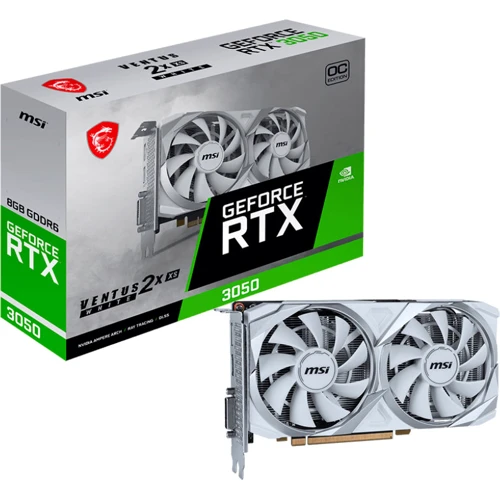 Видеокарта MSI GeForce RTX 3050 VENTUS 2X XS WHITE 8G OC RB: Интерфейс PCI Express 4.0 x8