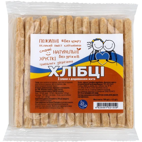Хлебцы ВАЙЗ 3 злака с добавлением ржи 100 г (1181060)
