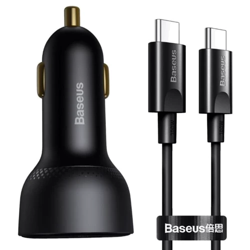 Зарядний пристрій Baseus Car Charger USB+USB-C Superme 100W Black (TZCCZX-01)