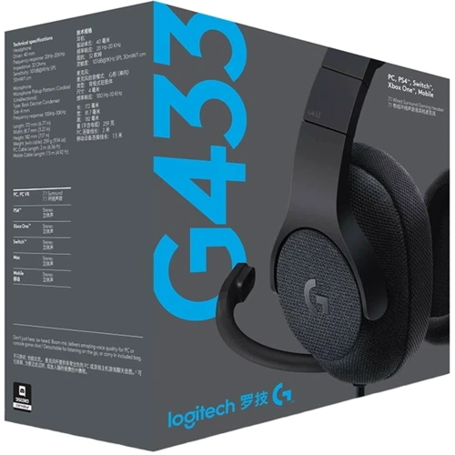 Навушники Logitech G433 Surround Black (981-000708) фото 5