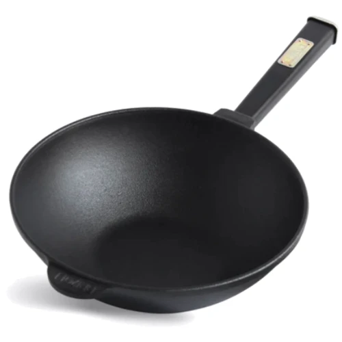 Brizoll Вок с деревянной ручкой Black с чугунной крышкой 260х80 мм 2.8 л (W26HP1-1): Тип сковороды ВОК