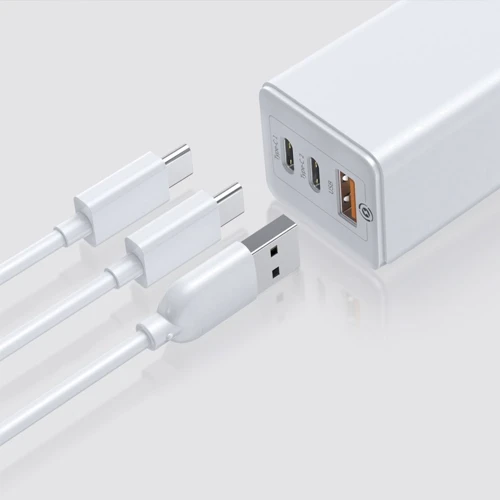 Зарядний пристрій Baseus Wall Charger GaN2 2xUSB-C+USB 65W White (CCGAN-B02) фото 8