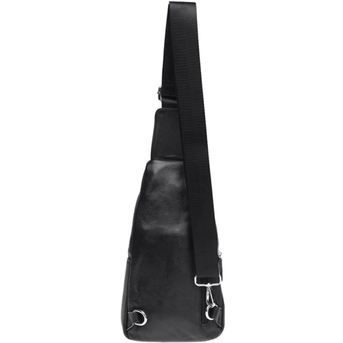 Чоловіча сумка-слінг Borsa Leather чорна (K15060-black): Стать Чоловік