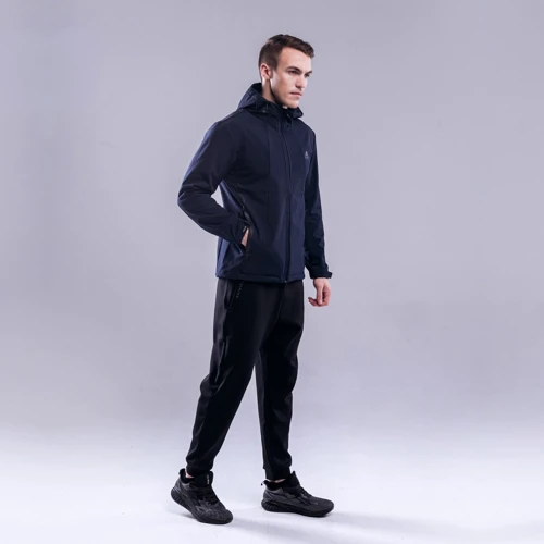 Ветровка Peak FW294011-NAV 46 темно-синяя демисезон с капюшоном: Тип застежки На молнии