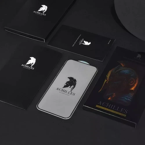 Защитное стекло для iPhone ACHILLES Premium Tempered Glass Black for iPhone 14 Pro Max / 15 Plus / 16 Plus: Материалы стекло