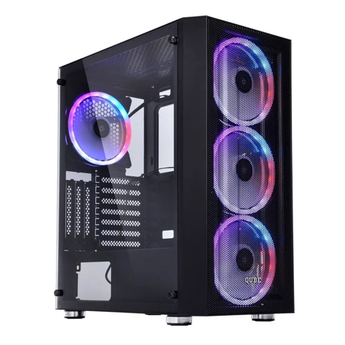 Корпус QUBE GUARD ARGB Black (GUARD_WH86ARGB): Материал передней панели сталь