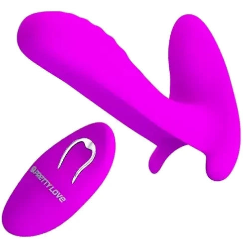 Вибробабочка с стимулятором клитора PRETTY LOVE - Remote Control Massager, BI-014850W
