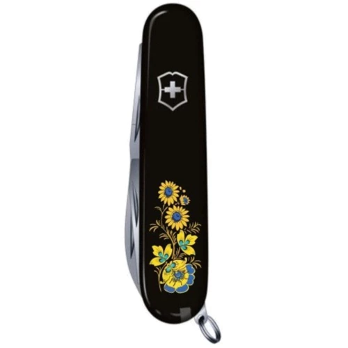 Мультитул Victorinox Spartan Ukraine 91мм/12 функцій/чорний /Квіти (1.3603.3_T1050u): Кількість функцій 12