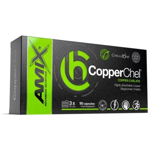 Amix ChelaZone CopperChel Copper Bisglycinate Chelate 90 vegan caps / 90 servings