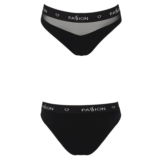 Трусики с прозрачной вставкой Passion PS006 PANTIES black, size XL