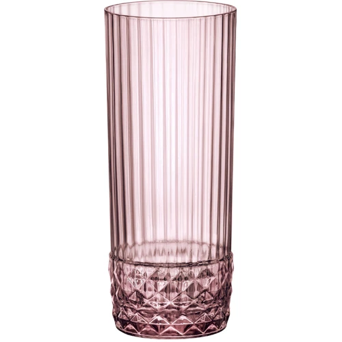Набор высоких стаканов Bormioli Rocco America'20s Lilac Rose 6x400 мл (122159BAU021990)