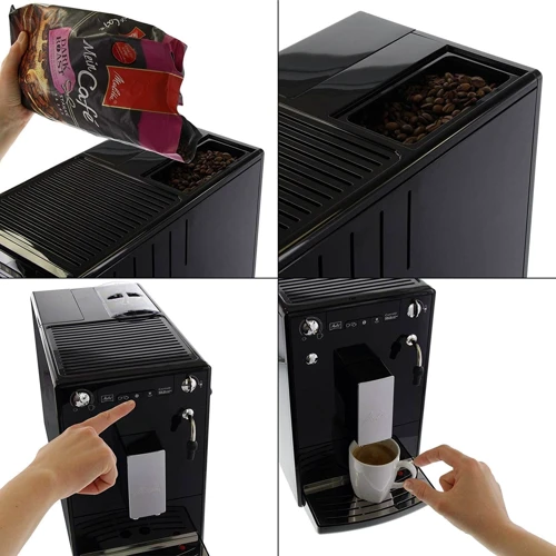 Кофеварка Melitta Caffeo Solo & Perfect Milk E957-201: Используемый кофе молотый, зерна