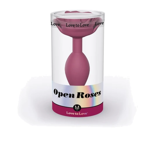 Силиконовая анальная пробка Love To Love OPEN ROSES M SIZE - PLUM STAR