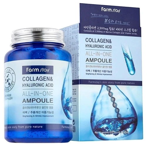 FarmStay Collagen & Hyaluronic Acid All-In-One Ampoule Увлажняющая сыворотка с коллагеном 250 ml: Пол Для женщин