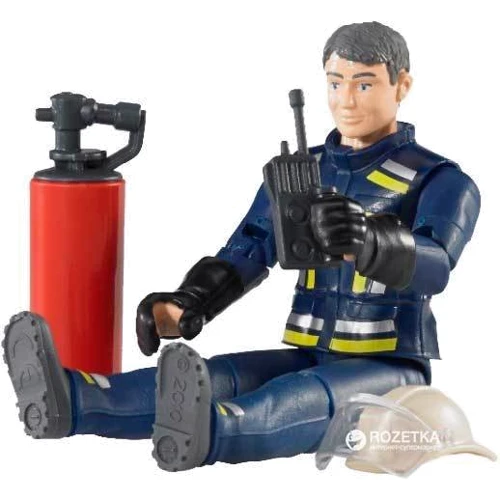 Фигурка Bruder Пожарный с огнетушителем и рацией (60100)