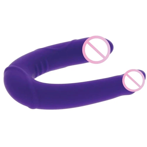Фаллоимитатор двустороннийToy Joy Vogue Mini Double Dong (синий)