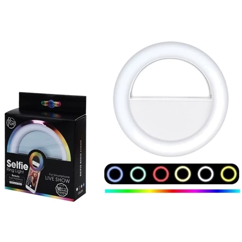 RGB Селфи кольцо XOKO BS-007U White RGB LED 9см фото 5