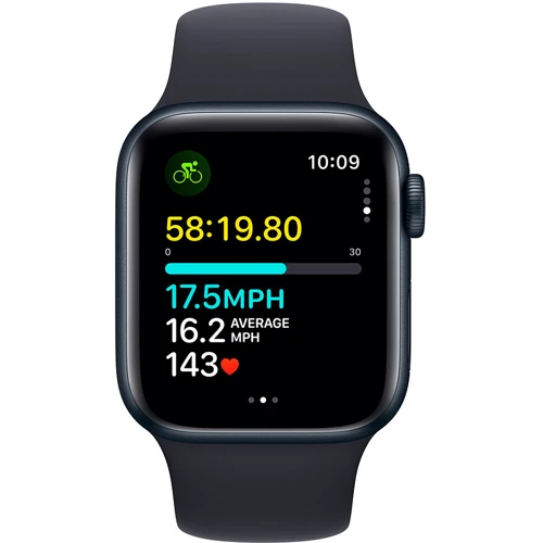 Apple Watch SE 2 2023 40mm GPS Midnight Aluminum Case with Midnight Sport Band - M/L (MR9Y3) UA: Встроенная память 32 ГБ