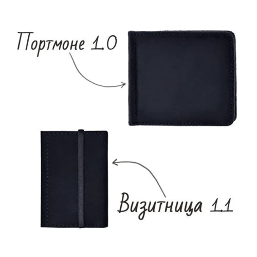 Чоловічий набір BlankNote Токіо синій (BN-set-access-8): Формат гаманця вертикальний