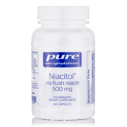 Pure Encapsulations Niacitol 500 mg Ниацин 60 капсул