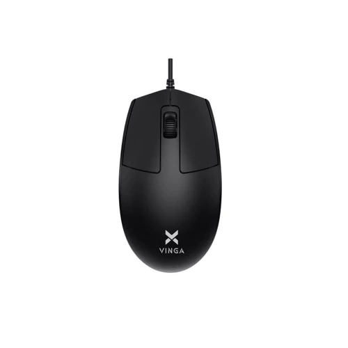Мишка Vinga MS-100 Black: Ергономіка симметричная для левшей