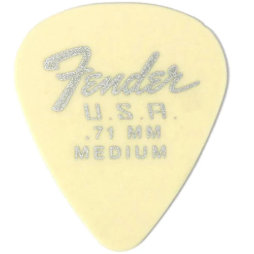 Медиатор Набор медиаторов Fender 351 Dura-Tone .71 12-Pack Olympic White (229379): Форма медиатора Standard