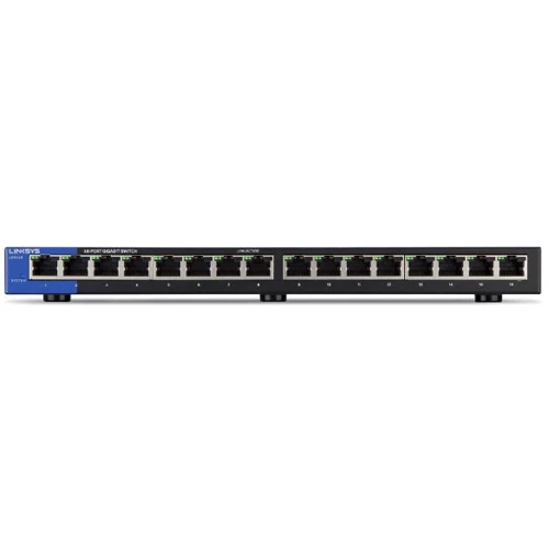 Мережевий комутатор Linksys LGS116: Порти тільки Gigabit Ethernet (10/100/1000)