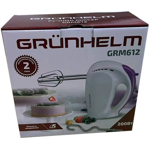 Миксер Grunhelm GRM612: Материал корпуса Пластик