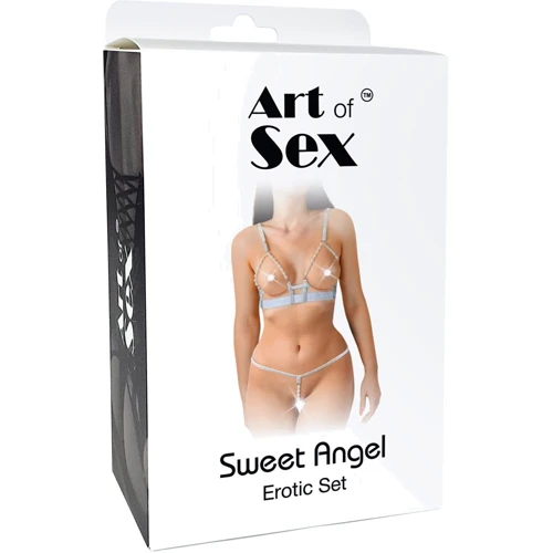Сексуальный набор белья Art of Sex - Sweet Angel (L-2XL, серебристый)
