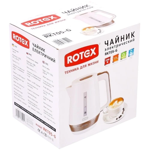 Электрочайник Rotex RKT05-G: Тип нагревательного элемента дисковий