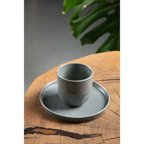 Набір склянок для кави Dovbysh Porcelain NOVA Grey 6 шт 250 мл (100114): Матеріал Фарфор