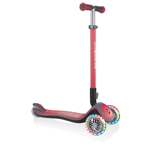 Самокат GLOBBER серії ELITE DELUXE червоний, колеса з підсвічуванням, до 50кг, 3+, 3 колеса