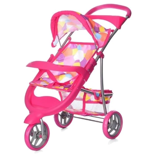 Прогулочная коляска для куклы Melogo (pink/multicolor) (9614)