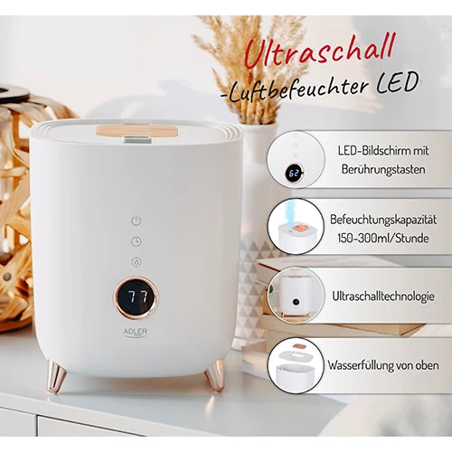 Увлажнитель воздуха Adler AD 7972 white 3 in 1 фото 8