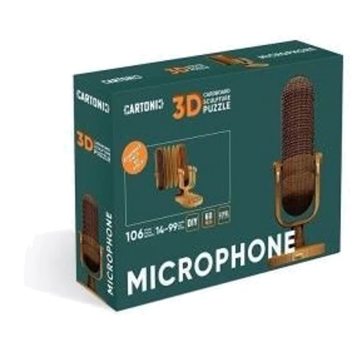 Картонный конструктор Cartonic 3D Puzzle Microphone